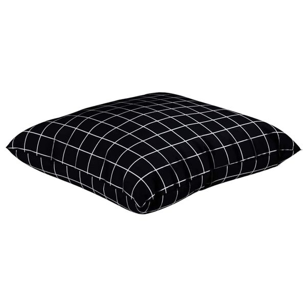 vidaXL Jastučići za raspr&scaron;enje Kockasto 4 pcs Crna Karirana 50 x 50 cm