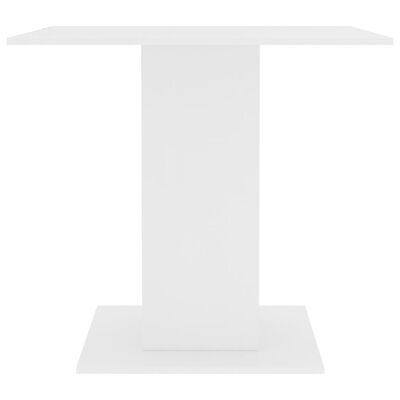 vidaXL Blagovaonski stol bijeli 80 x 80 x 75 cm od iverice