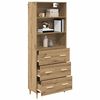 vidaXL Highboard s ladicama Umjetnički hrast 69,5 x 32,5 x 180 cm