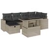 vidaXL 7-dijelni set vrtnih sofa svjetlosivi od poliratana