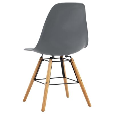 vidaXL Blagovaonske stolice od plastike 4 kom sive