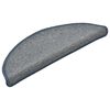 vidaXL Prostirke za stepenice 15 kom 56x17x3 cm svijetlo sive i plave poluokrugle