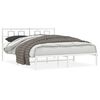 vidaXL Metalni okvir za krevet s uzglavljem bijeli 150x200 cm