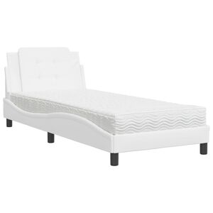 vidaXL Krevet s madracem Zadar bijeli 80 x 200 cm od umjetne kože
