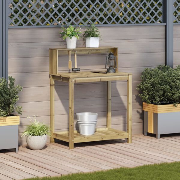 vidaXL Stol za sadnju s policama 82,5 x 50 x 109,5 cm od borovine