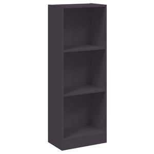 vidaXL Ormarić za knjige s 3 razine sivi 40x24x109cm konstruirano drvo