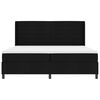 vidaXL LED Box Spring Krevet s madracem Crna 200 x 200 cm tkanina