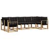 vidaXL Set vanjskih sofa 7 kom. Bijela i crna