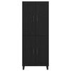 vidaXL Highboard Crni hrast 69,5 x 34 x 180 cm Konstruirano drvo