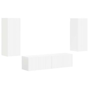 vidaXL Set TV komoda Zidne 2 pcs Bijelo Konstruirano drvo
