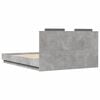 vidaXL Okvir kreveta s uzglavljem siva boja betona 140x200 cm drveni
