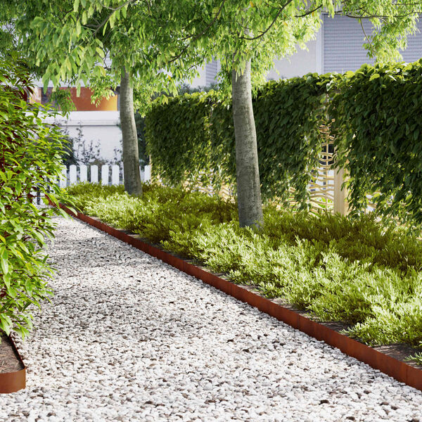 vidaXL Ograda oko Travnjaka 30 pcs Smeđa 100 x 0.05 x 20 cm