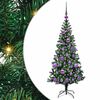 vidaXL Umjetno predsvijetljeno božićno drvce Zelena 120 cm PVC i metal