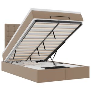 vidaXL Okvir kreveta s madracem cappuccina 120x200cm umjetna koža