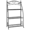 vidaXL Stalak za cvijeće crni 56 x 30 x 96 cm čelični