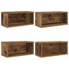 vidaXL Stalak za CD-ove 4 kom. Drvo hrasta 40 x 17 x 17 cm