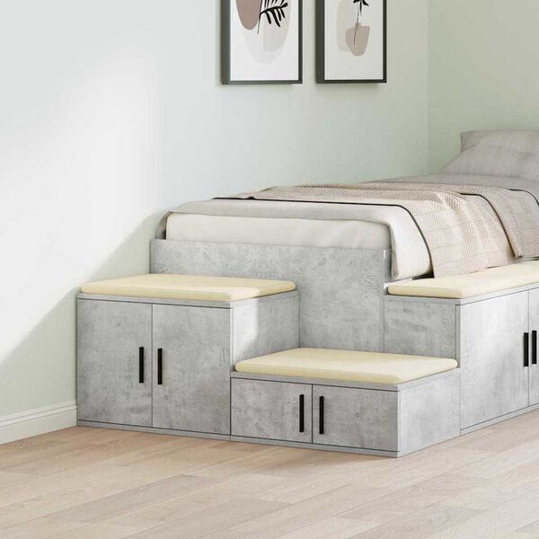 vidaXL Ormarić za pohranu 2 pcs Betonski sivi 118 x 41 x 40 cm