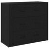 vidaXL Highboard Crni hrast 80 x 33 x 150 cm Konstruirano drvo