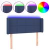 vidaXL LED uzglavlje plavo 83x16x78/88 cm od tkanine