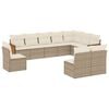 vidaXL 10-dijelni set vrtnih sofa s jastucima bež od poliratana