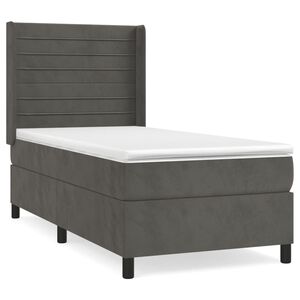 vidaXL Box spring krevet s madracem tamnosivi 80 x 200 cm bar&scaron;unasti