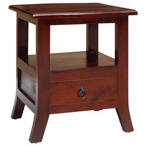 vidaXL Noćni ormar Smeđa 40 x 40 x 45,5 cm Čvrsto mahagonijsko drvo