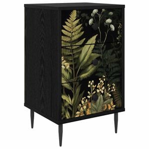 vidaXL Noćni ormar RHENEN Crni hrast 36 x 33 x 61 cm Konstruirano drvo