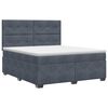 vidaXL Boxspring krevet s madracem Tamnosiva 180 x 200 cm Bar&scaron;un