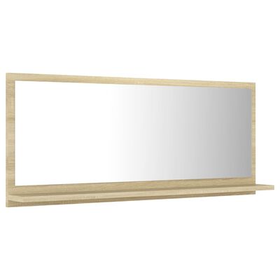 vidaXL Kupaonsko ogledalo boja hrasta 90x10,5x37 cm konstruirano drvo