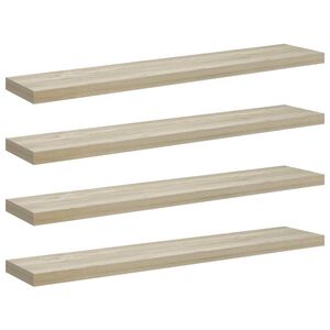 vidaXL Plutajuće zidne police 4 kom boja hrasta 120x23,5x3,8 cm MDF