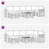 vidaXL Setovi sofa 8 pcs Prirodna i svijetlo siva Čvrsto drvo akacije