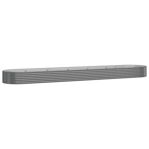 vidaXL Povi&scaron;ena vrtna gredica od pocinčanog čelika 507x100x36 cm sivi
