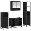 vidaXL Set namje&scaron;taja za kupaonicu 4 kom. Crni hrast 80 x 33 x 60 cm
