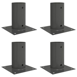 vidaXL Okrugli sidri&scaron;te u zemlji 4 pcs Antracit 15 x 15 x 15 cm Metal