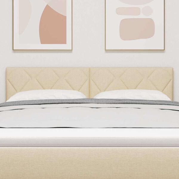 vidaXL Uzglavlje s uzglavljem Krema 144 cm Lažna koža