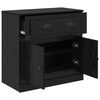 vidaXL Highboard Crni hrast 70 x 35,5 x 67,5 cm Konstruirano drvo