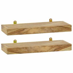 vidaXL Zidne police 2 kom 40 x 15 x 4 cm od masivne tikovine