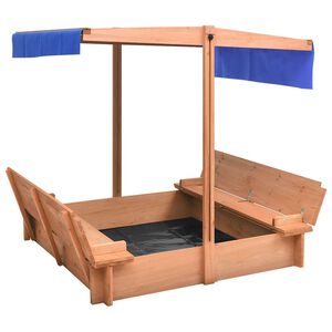 vidaXL Pje&scaron;čanik od jelovine s krovom 112 x 112 x 112 cm