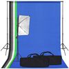 vidaXL Fotografska oprema s rasvjetom softbox i pozadinom