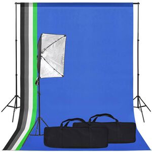 vidaXL Fotografska oprema s rasvjetom softbox i pozadinom