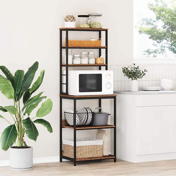 vidaXL Kuhinjska polica Staro drvo 60 x 40 x 168 cm Konstruirano drvo