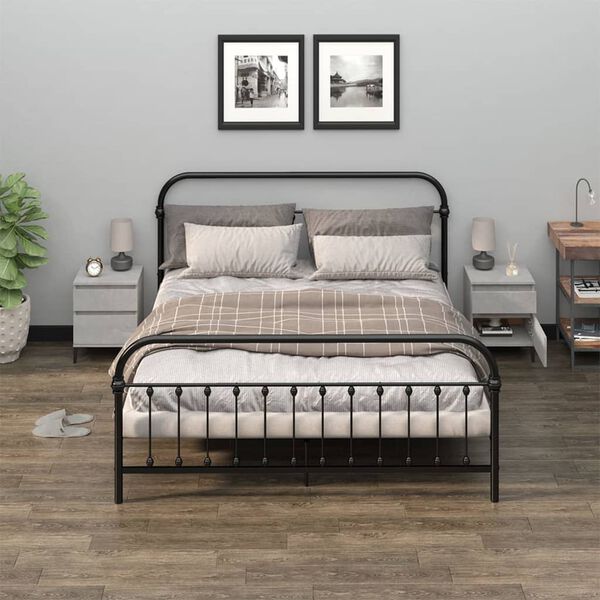 vidaXL Noćni ormarići 2 kom siva boja betona 40x35x50 cm