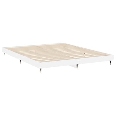 vidaXL Okvir za krevet visoki sjaj bijeli 160x200 cm konstruirano drvo