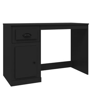vidaXL Radni stol s ladicom crni 115 x 50 x 75 cm konstruirano drvo