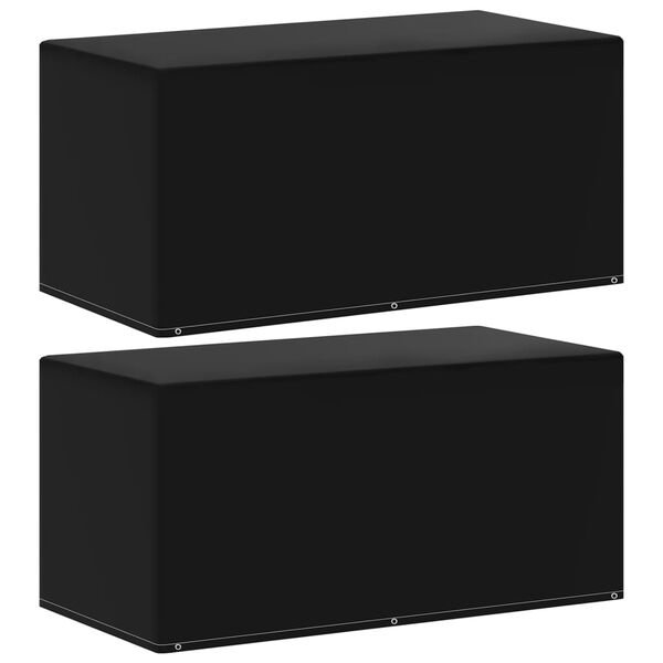 3082851 vidaXL Garden Furniture Covers 2 pcs 6 Eyelets 160x80x75 cm (2x48650)