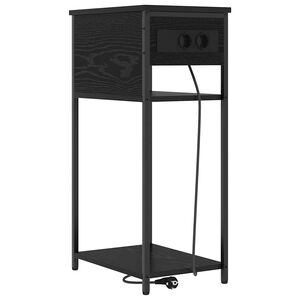 vidaXL Noćni ormar Crni hrast 41 x 28 x 76 cm Konstruirano drvo
