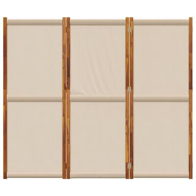 vidaXL Sobna pregrada s 3 panela smeđesiva 210x180 cm