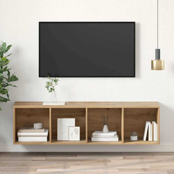 vidaXL Set TV komoda Zidne Umjetnički hrast 37 x 37 x 142,5 cm