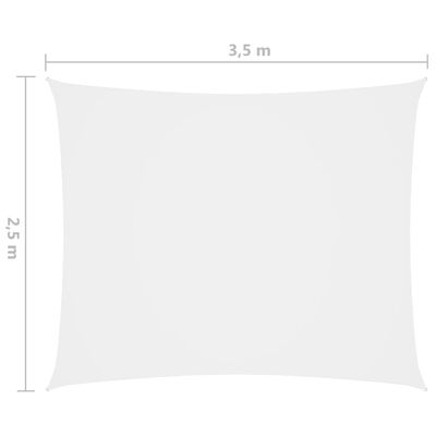 vidaXL Jedro protiv sunca od tkanine pravokutno 2,5 x 3,5 m bijelo