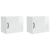 vidaXL Ormar za Zid PORTO 2 pcs Visoki sjaj bijela 50 x 31 x 40 cm